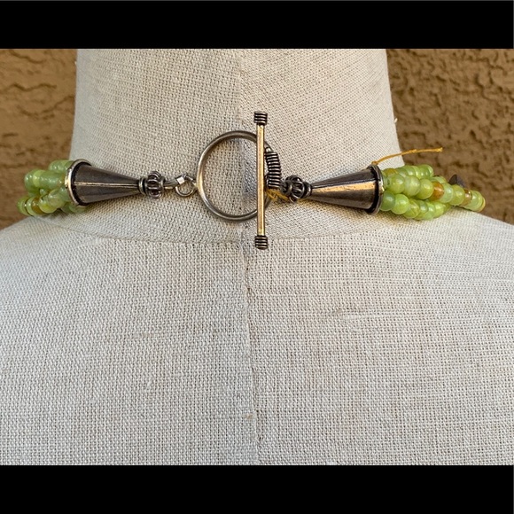 Natural Genuine  Jade & Sterling Silver Necklace - Picture 4 of 9